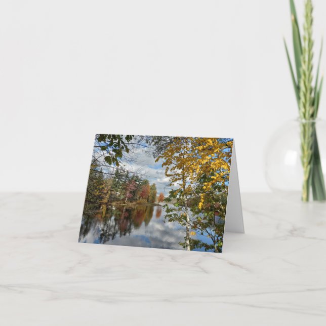 Cartão de Nota de Folhagem de Pond do Cheshire (Frente)