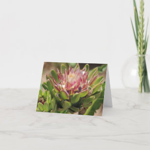 Cartão de Nota de Foto Dobrada com Flor Artichoke