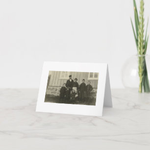 Cartão de Nota de Foto Real Antiga Família Noruegu