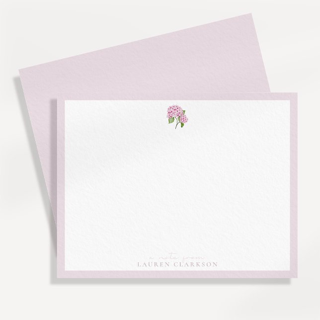 Cartão de Nota de Hortênsia Rosa (Criador carregado)