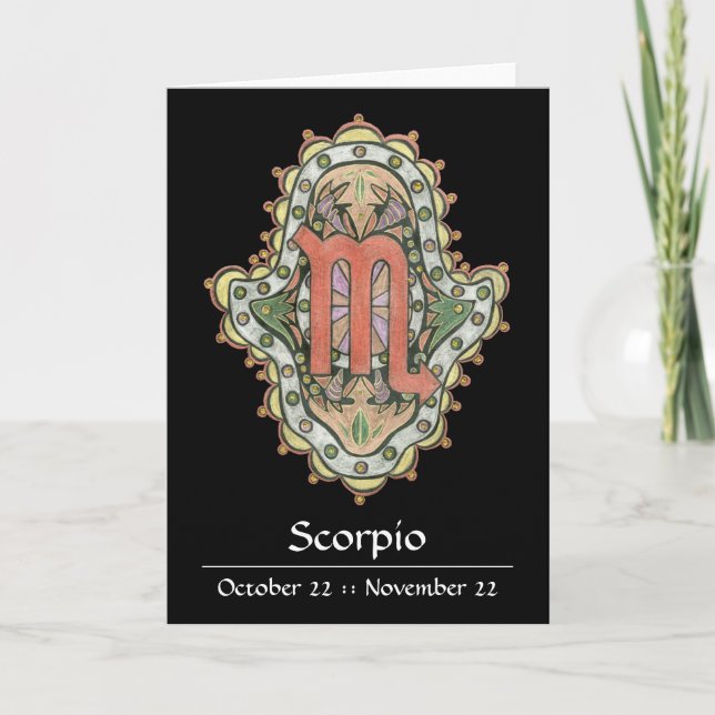 Cartão de nota de Khamsa da Escorpião (Frente)