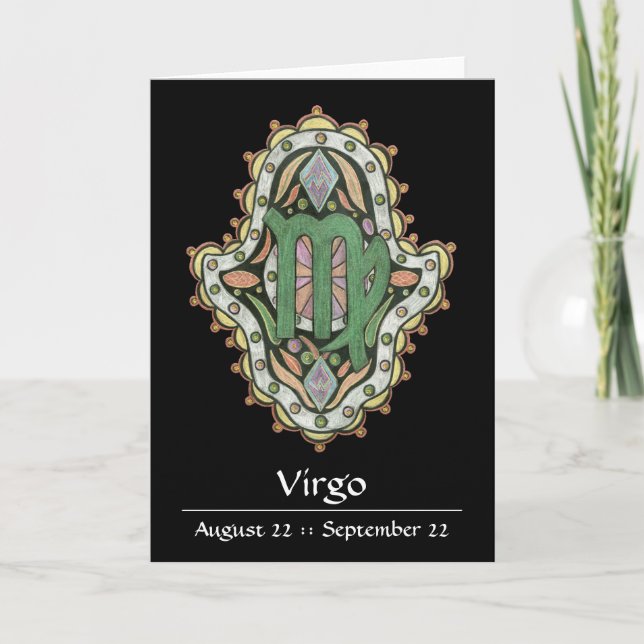 Cartão de nota de Khamsa do Virgo (Frente)