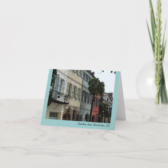 Cartão de Nota de Linha Arco-Íris (Frente)