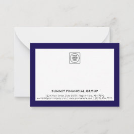 Cartão de Nota de Logotipo de Negócios Profissiona