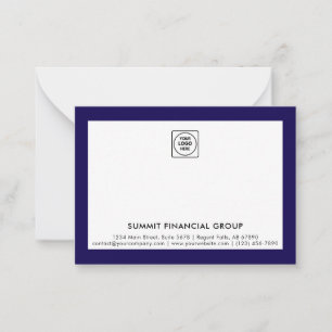 Cartão de Nota de Logotipo de Negócios Profissiona