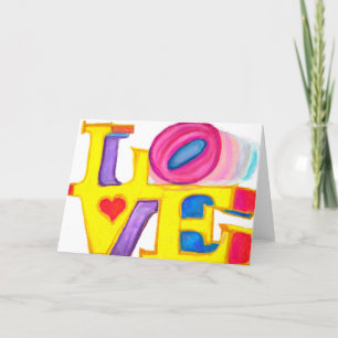 Cartão de Nota de LOVE<Blank Inside>