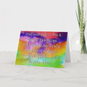 Cartão de Nota de Luto pela Perda de um Ente Queri