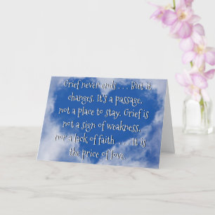 Cartão de Nota de Luto pela Perda de um Ente Queri