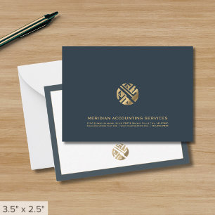 Cartão de Nota de Luxo Elegante Simples