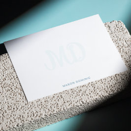 Cartão de nota de marca d'água monograma de script