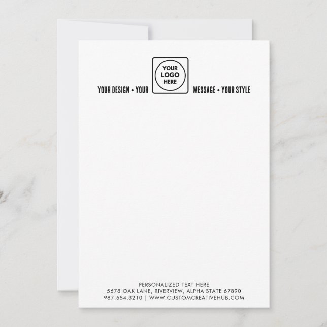 Cartão de Nota de Marca de Logo de Negócios Simple (Frente)