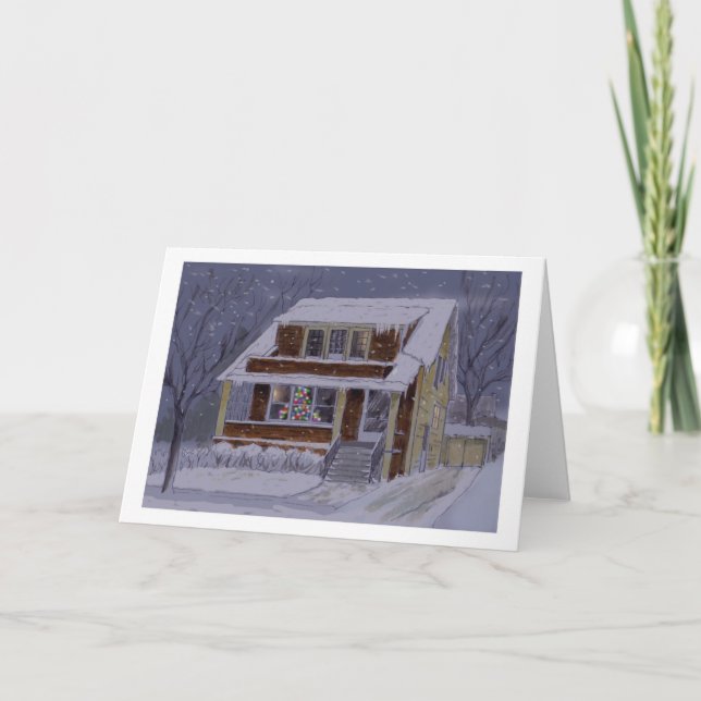 Cartão de nota de Natal em Buffalo (Frente)