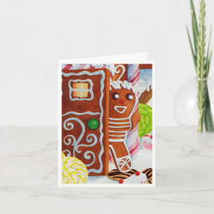 Cartão de Nota de Natal GINGERBREAD