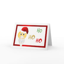 Cartão de Nota de Natal para Papais noeis Emoji