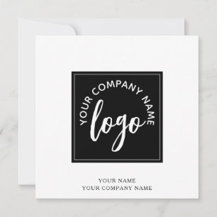 Cartão de Nota de Nome da Empresa de Logotipo Simp