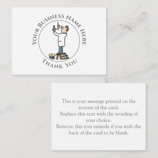 Cartão de Nota de Obrigado Eletrônico (Frente/Verso)