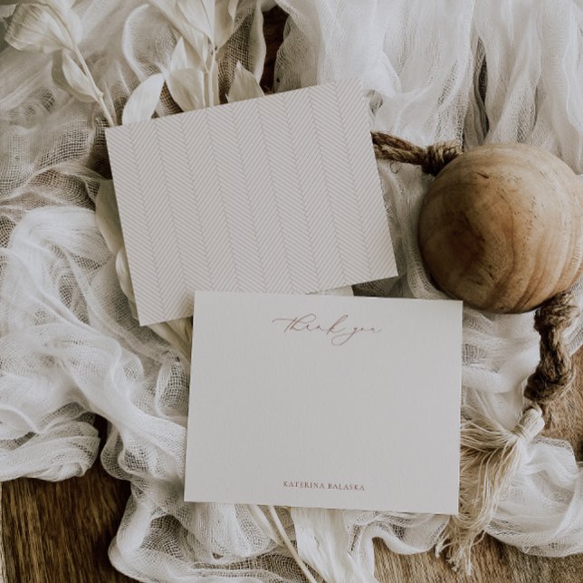 Cartão de Nota de Obrigado HARMONY Terracotta (Criador carregado)