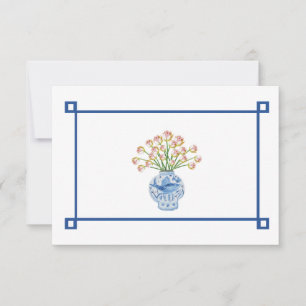 Cartão de Nota de Ocasião com Pintura de Mão