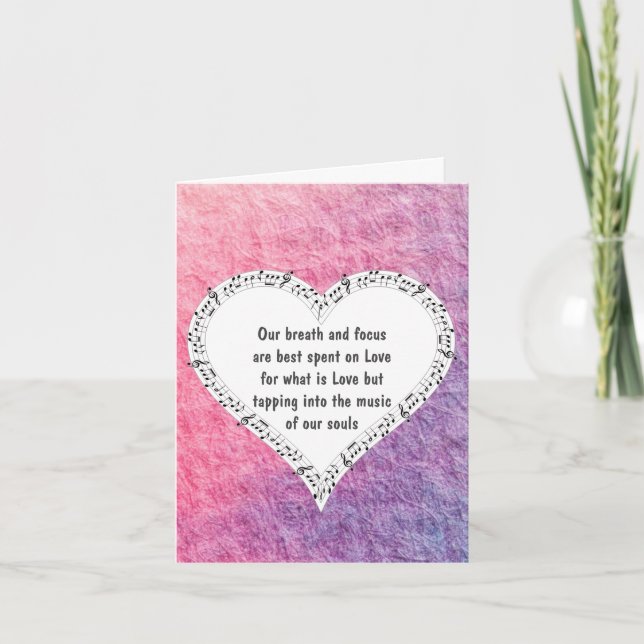 Cartão de Nota de Ode ao Amor pela Poeta Adiela Ak (Frente)