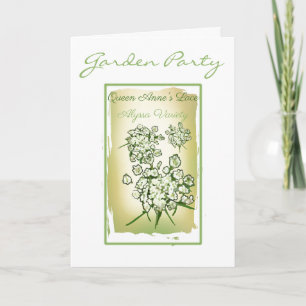 Cartão de Nota de Pacote de Semente Lace da Rainha