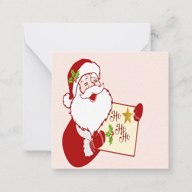 Cartão de Nota de Papai Noel (Frente)