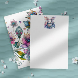 Cartão de Nota de Papelaria do Coelho de Páscoa Pa