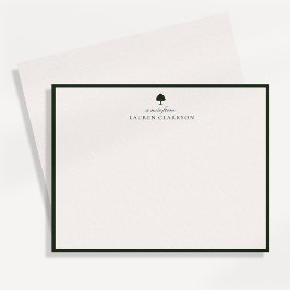 Cartão de Nota de Papelaria Elegant Oak