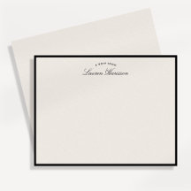 Cartão de Nota de Papelaria Moderna e Elegante com
