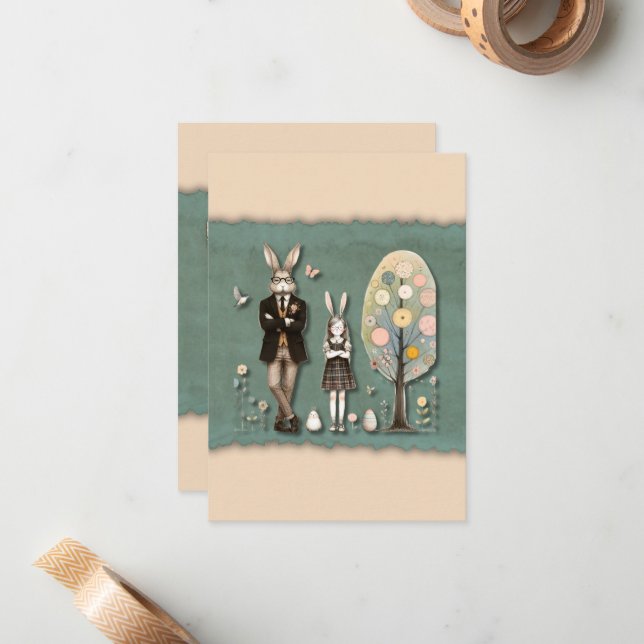 Cartão de Nota de Páscoa (Frente/Verso In Situ)