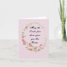 Cartão de nota de Páscoa "Que o Senhor brilhe"