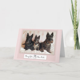 Cartão de Nota de Pérolas Vestidas de Raparigas Cl