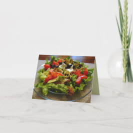 Cartão de Nota de Receita de Salada de Taco Saudáv