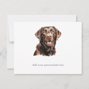 Cartão de Nota de Retriever de Labrador de Chocola