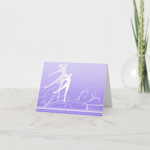 Cartão de Nota de Rolagem de Dança (personalizável