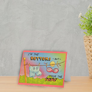 Cartão de Nota de Roupas Engraçado Vintage