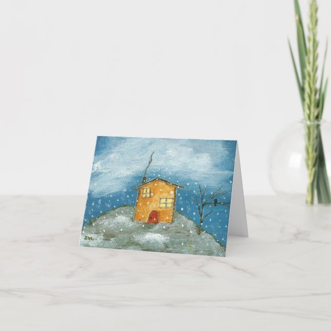 Cartão de Nota de Saudação da Tempestade de Neve A (Frente)