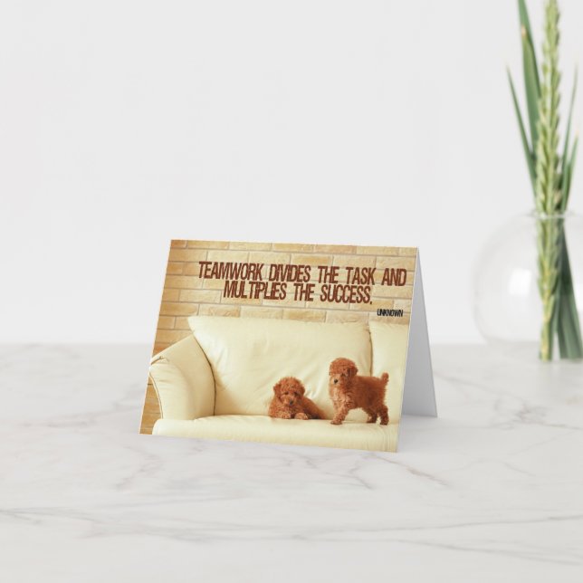 Cartão de Nota de Saudação Inspiracional para trab (Frente)