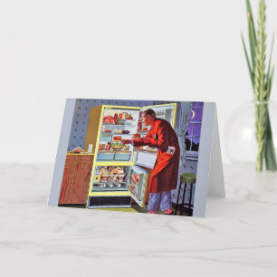 Cartão de Nota de Snack Noite Vintage