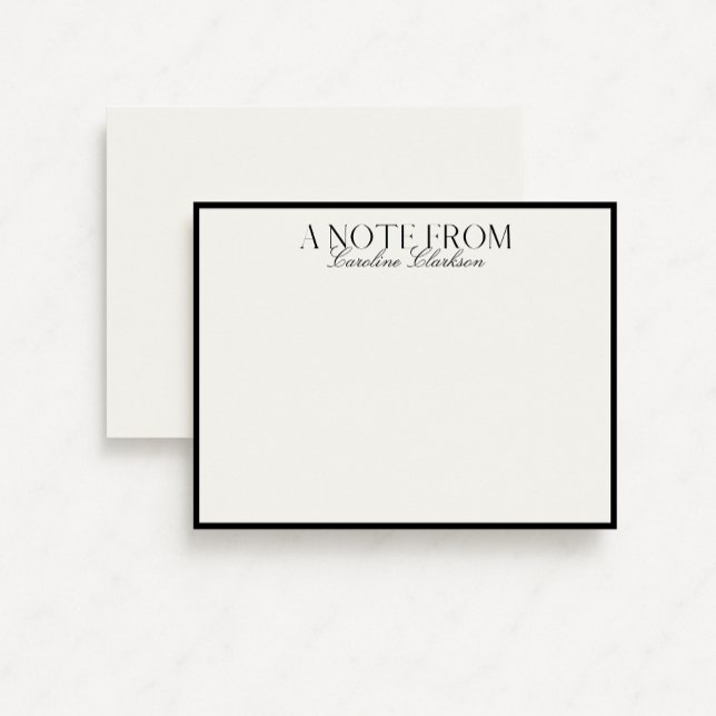 Cartão de Nota de Texto Negrito de Limite Negro de (Criador carregado)