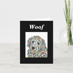 Cartão de Nota de Vazio Cachorro Goldendoododle
