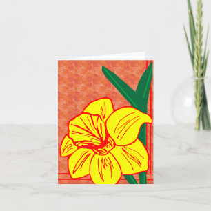 Cartão de nota de vazio Daffodil