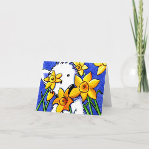 Cartão de Nota de Vazio Daffodil Westil