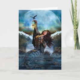 Cartão de Nota de Vazio de Arte Digital Sea Witch