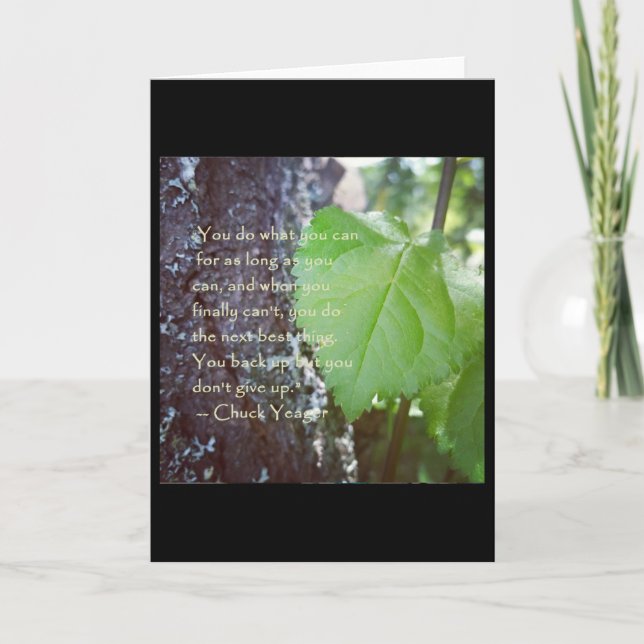 Cartão de Nota de Vazio de Encorajamento (Frente)