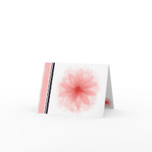 Cartão de nota de vazio de flor de pêssego