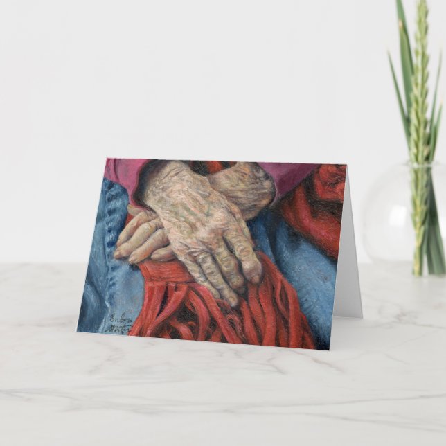 Cartão de Nota de Vazio "Mãos de Tempo" (Frente)