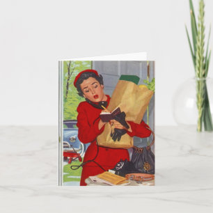 Cartão de nota de Vazio para senhora com ocupação 