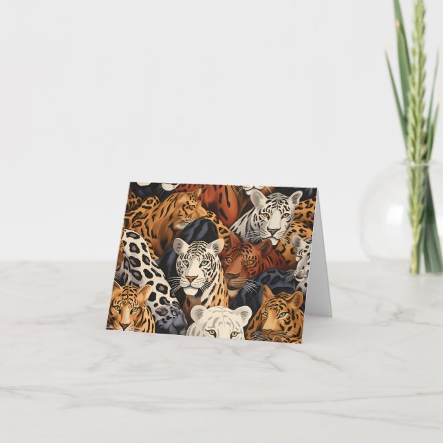 Cartão de Nota de Vazio Selvagem Selvagem Safari S (Frente)