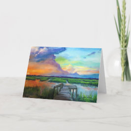 Cartão de Nota de Vazio "Sunset at Lady Lake"