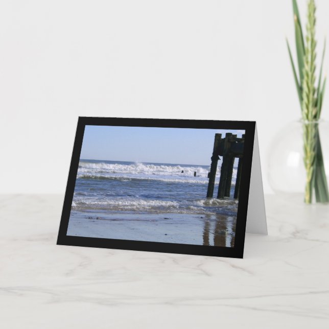 Cartão de nota de vazio, vista marítima Blyth Norh (Frente)